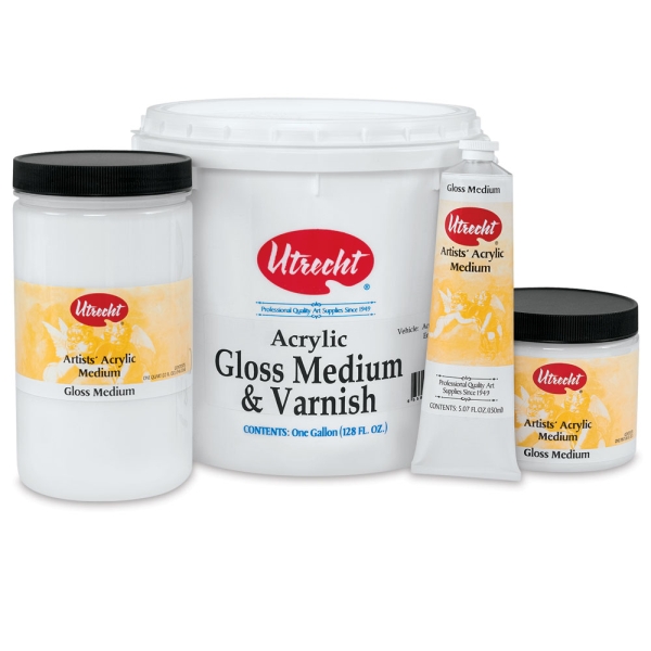 Utrecht Gloss and Matte Acrylic Mediums BLICK art materials
