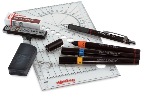Encre Liquide ROtring Isograph - Noir - Lot De 2 Flacons 23 Ml - Pour Stylos Techniques