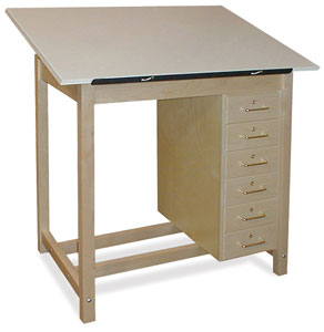 Hann Six-Drawer Wood Drawing Table - BLICK art materials