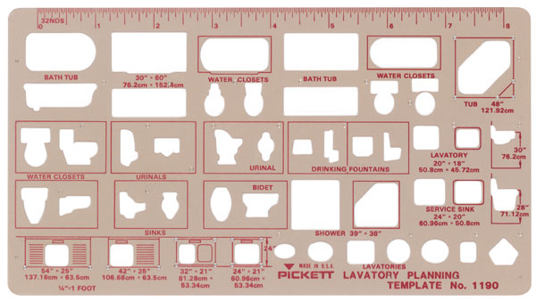 Chartpak Pickett Architectural Templates - BLICK art materials