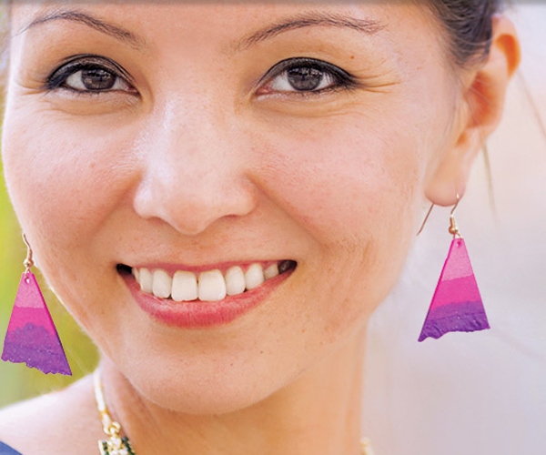 watercolor paper earrings