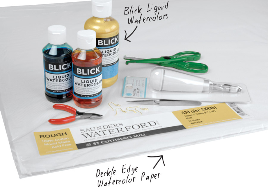 Watercolor Paper Earrings Project Ideas BLICK art materials