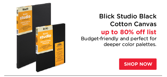 Blick Studio Black Cotton Canvas - up to 80% off list