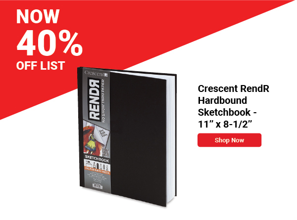 Crescent Rendr No Show Thru Hardbound Sketchbook - 8.5 x 11