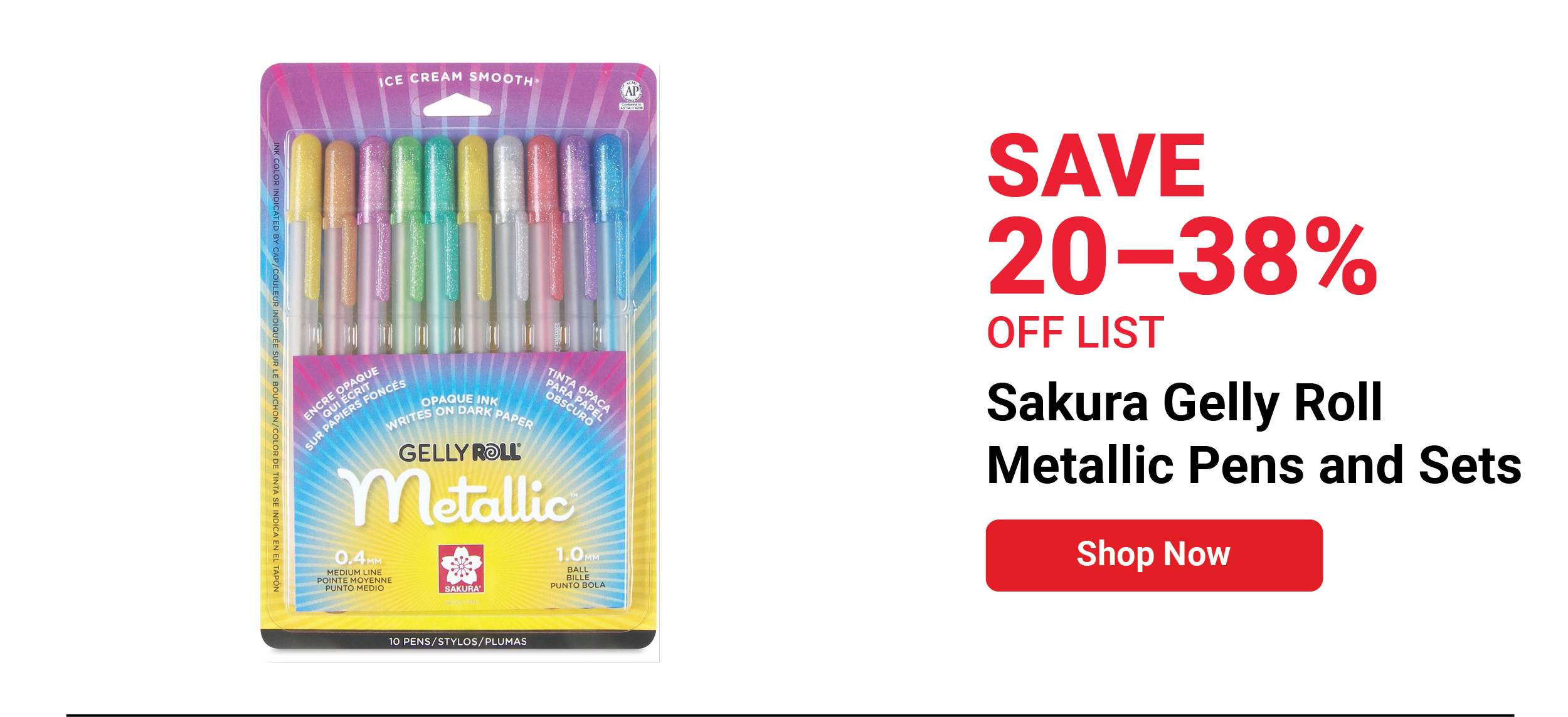 Sakura Gelly Roll Metallic Pens and Sets