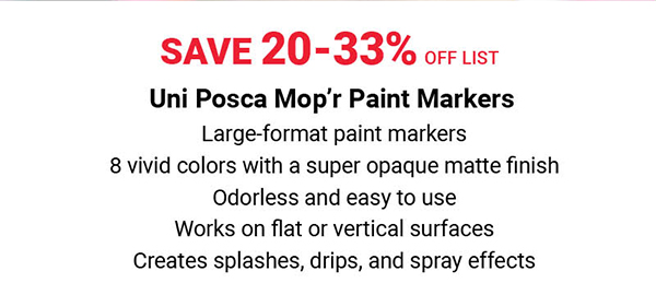 Uni Posca Mop'r Paint Marker - White