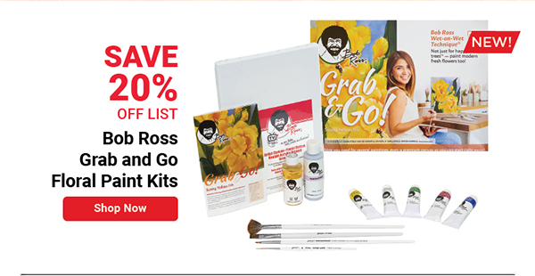 Bob Ross Grab and Go Floral Paint Kits