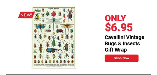 Cavallini Vintage Bugs & Insects Gift Wrap