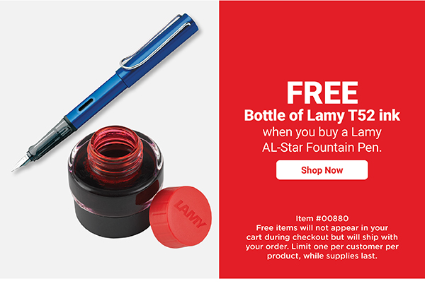 FREE! Bottle of Lamy T52 ink when you buy a Lamy AL-Star Fountain Pen.