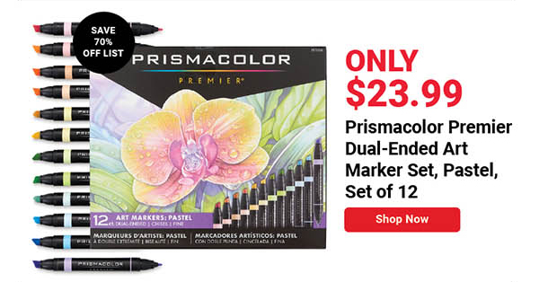 Prismacolor Premier Dual-Ended Art Markers - Pastel, Set of 12