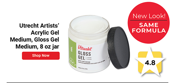 Utrecht Artists' Acrylic Gel Medium - Gloss Gel Medium, 8 oz jar