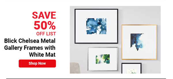 Blick Chelsea Metal Gallery Frames with White Mat