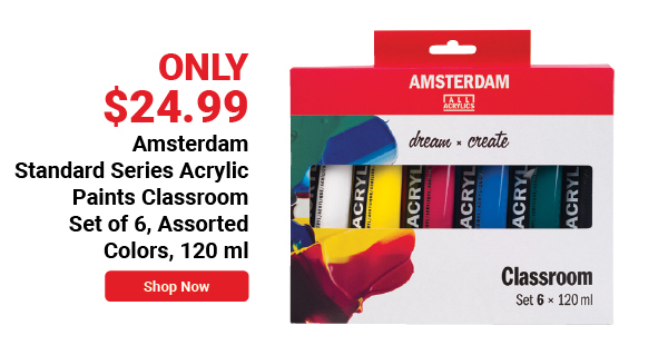 Amsterdam Standard Series Acrylics - Classroom Set of 6, Assorted Colors, 120 ml, Tubes