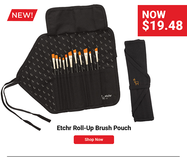 Etchr Roll-Up Brush Pouch