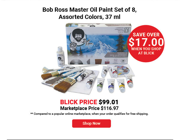 Bob Ross Master Oil Paint Set of 8, Assorted Colors, 37 ml