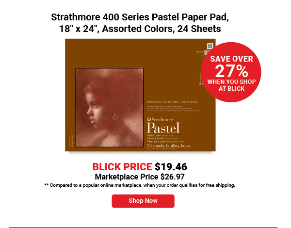 Strathmore 400 Series Pastel Paper Pad - 18" x 24", Assorted Colors, 24 Sheets