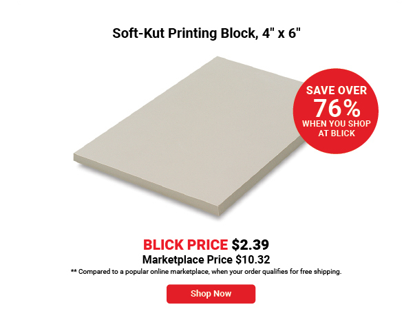 Soft-Kut Printing Block - 4" x 6"
