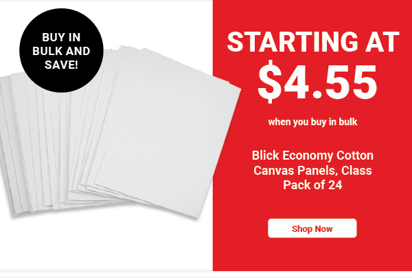 "Blick Economy Cotton Canvas Panels, Class Pack of 24"