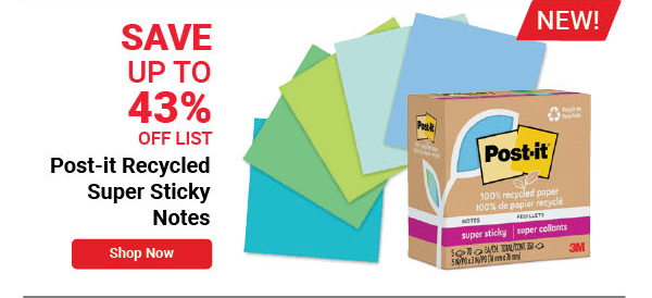 Post-it Recycled Super Sticky Notes