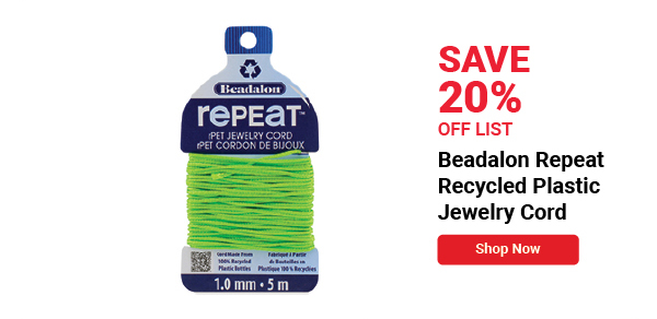 Beadalon Repeat Recycled Plastic Jewelry Cord