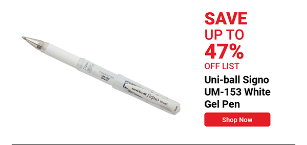 Uni-ball Signo UM-153 White Gel Pen