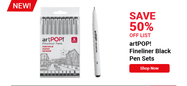 artPOP! Fineliner Black Pen Sets