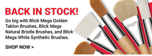 Back in Stock! Blick Mega Golden Taklon Brushes