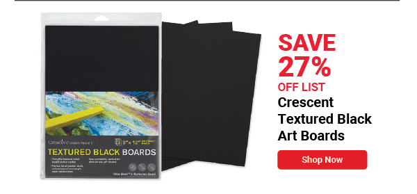 Crescent Textured Black Art Boards