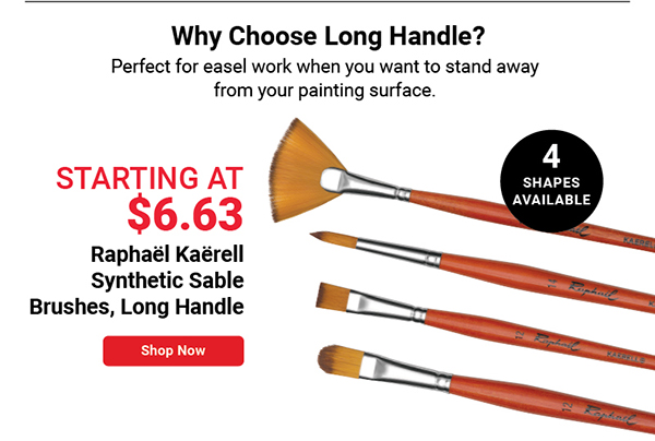 Raphaël Kaërell Synthetic Sable Brushes, Long Handle