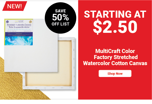 MultiCraft Color Factory Stretched Watercolor Cotton Canvas