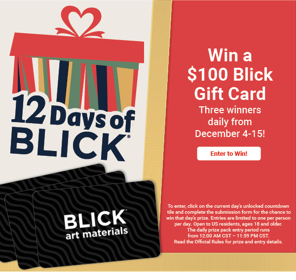 12 Days of Blick - Enter to Win!