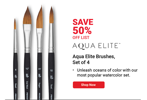 Princeton Aqua Elite Series 4850 Brushes - Blick Exclusive Set of 4