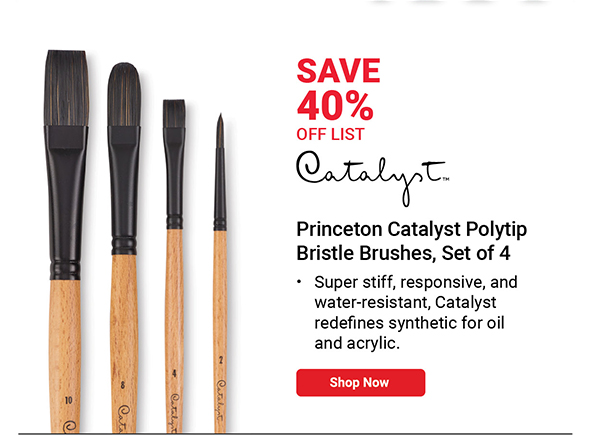 Princeton Catalyst Polytip Bristle Brushes - Blick Exclusive!, Set of 4