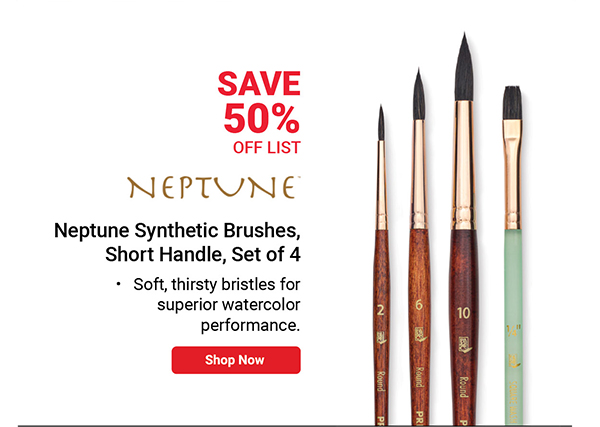 Princeton Neptune Series 4750 Synthetic Squirrel Brushes- *Blick Exclusive* Set of 4