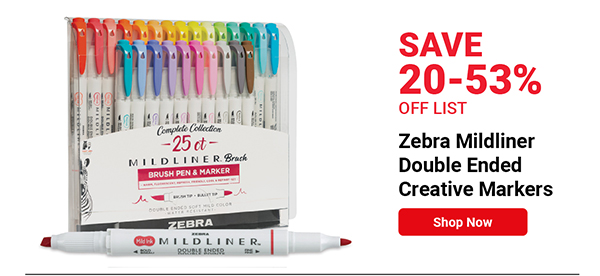 Zebra Mildliner Double Ended Creative Markers