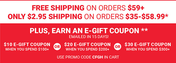 Plus, Earn an E-Gift coupon!**