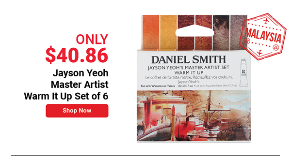 Daniel Smith Extra Fine Watercolor - Jayson Yeoh Master Artist Warm It Up Set of 6, 5 ml Tubes