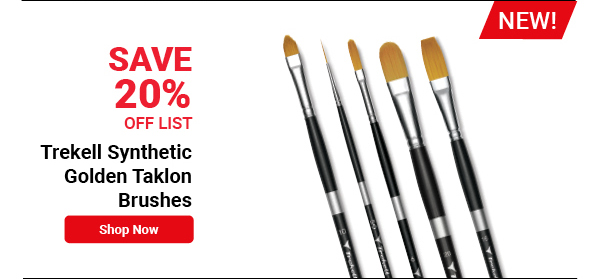 Trekell Synthetic Golden Taklon Brushes