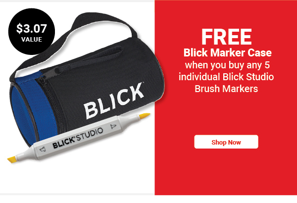 Free! Blick Marker Case when you buy 5 NEW Blick Studio Markers, Individual Colors