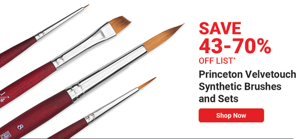 Princeton Velvetouch Synthetic Brushes and Sets