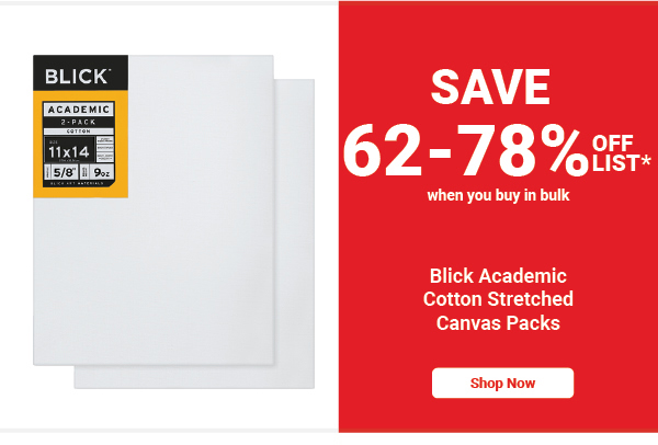 Blick Academic Cotton Stretched Canvas Packs