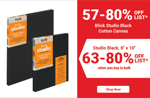 Blick Studio Black Cotton Canvas