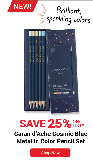 Caran d'Ache Cosmic Blue Metallic Color Pencil Set