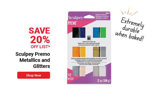 Sculpey Premo - Mixed Effects, Set of 12, 1 oz