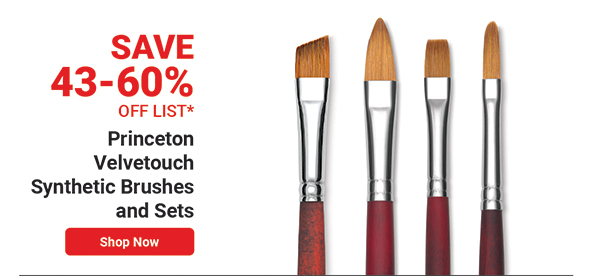Princeton Velvetouch Synthetic Brushes and Sets