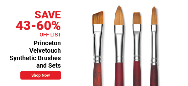 Princeton Velvetouch Synthetic Brushes and Sets