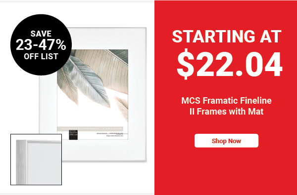 MCS Framatic Fineline II Frames with Mat