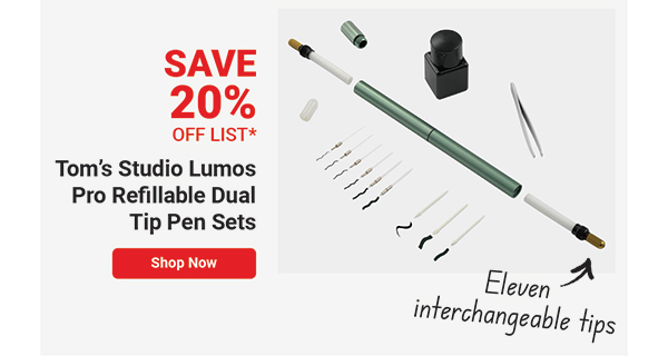 Tom's Studio Lumos Pro Refillable Dual Tip Pen Sets