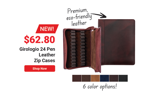 Girologio 24 Pen Leather Zip Case