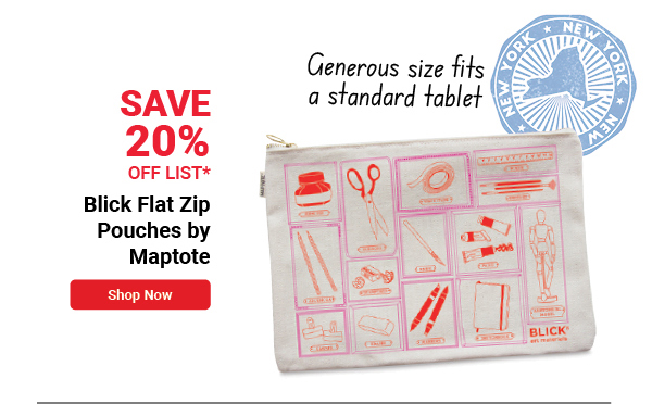 Blick Flat Zip Pouches by Maptote